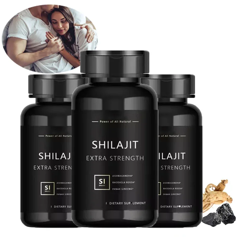Cápsula Himalaya Shilajit Minerales originales de alto trazo y ácido fulvico para energía, fuerza muscular e inmunidad, resistencia para adultos