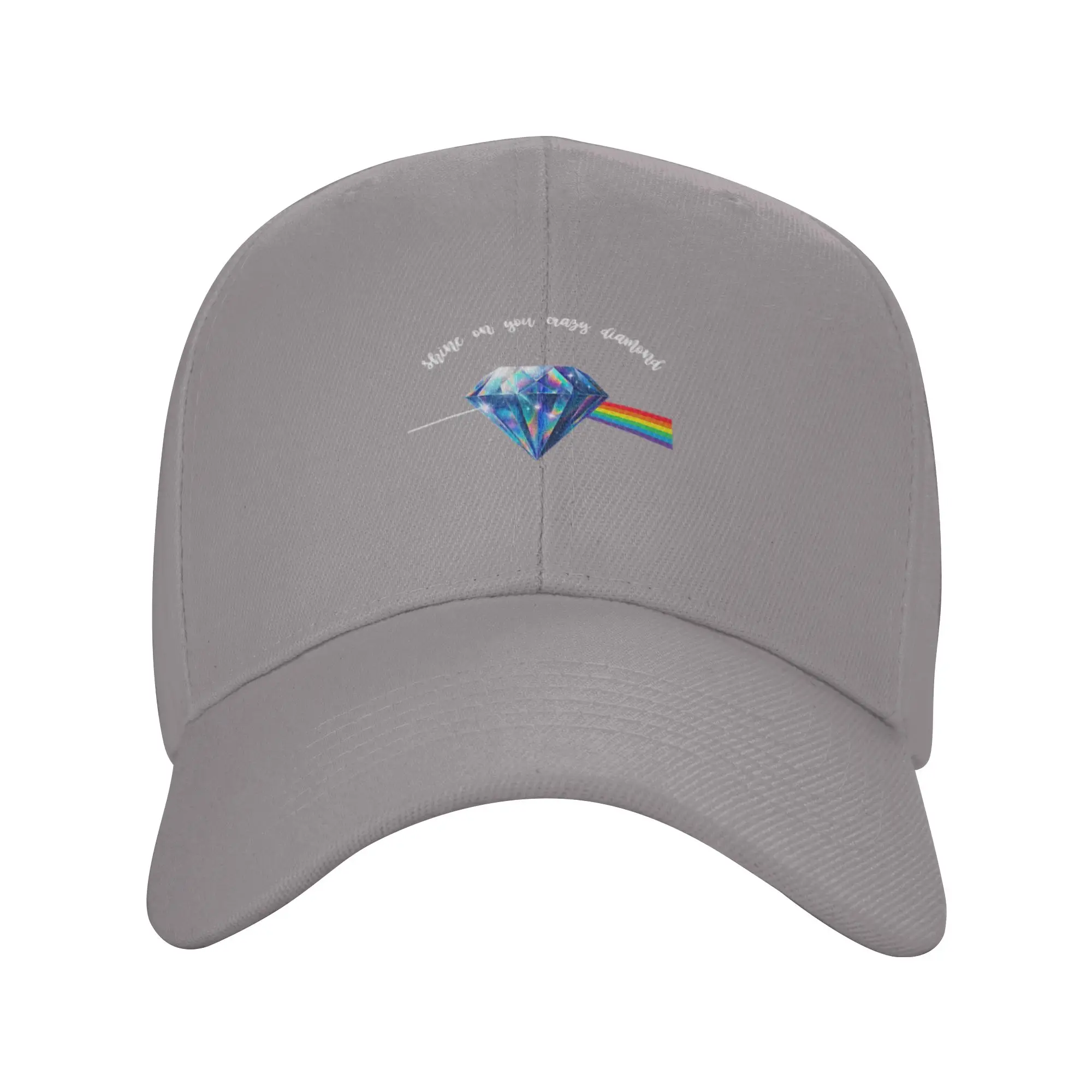 Hot Sale Psychedelic Diamond Prism Rainbow Graphic Art Baseball Cap  Cool Summer Hat  Overnight Trip Summer Hat