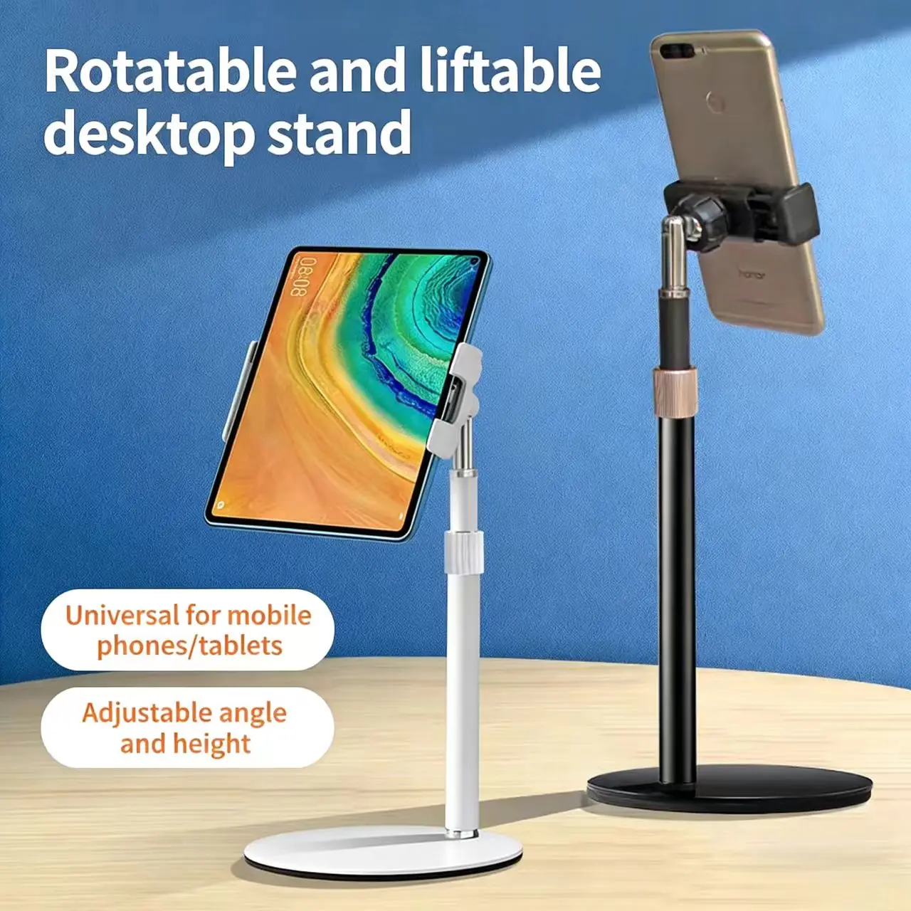 Adjustable Phone Holder Desktop Holder Portable Bracket for Samsung Xiaomi iphone Phone Universal Bracket metal Stand