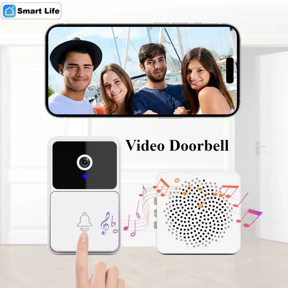 Wireless Doorbells 2-way Audio Intercom Video Night Vision Door Bell Camera Home Security Digital Door Peepholes Doorbell Wifi