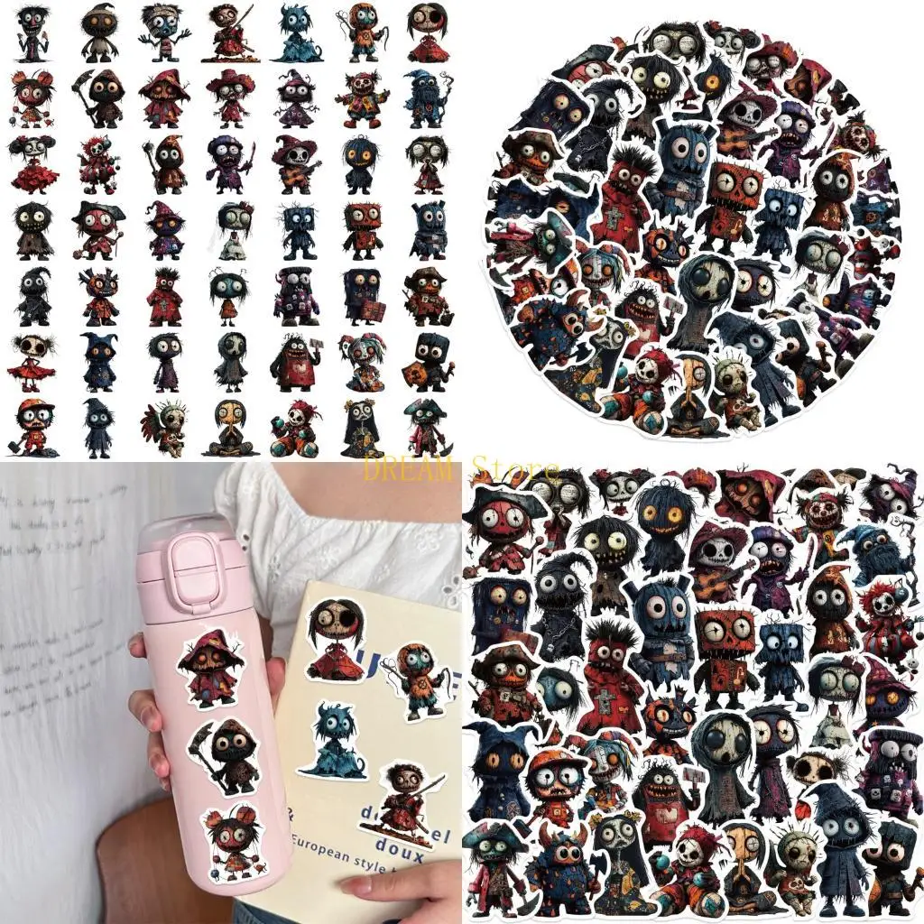 

Set Of 50 Scary Doodles Decals Waterproof Selfs Adhesive Stickers For Electronic Gadgets And Accessories best sale