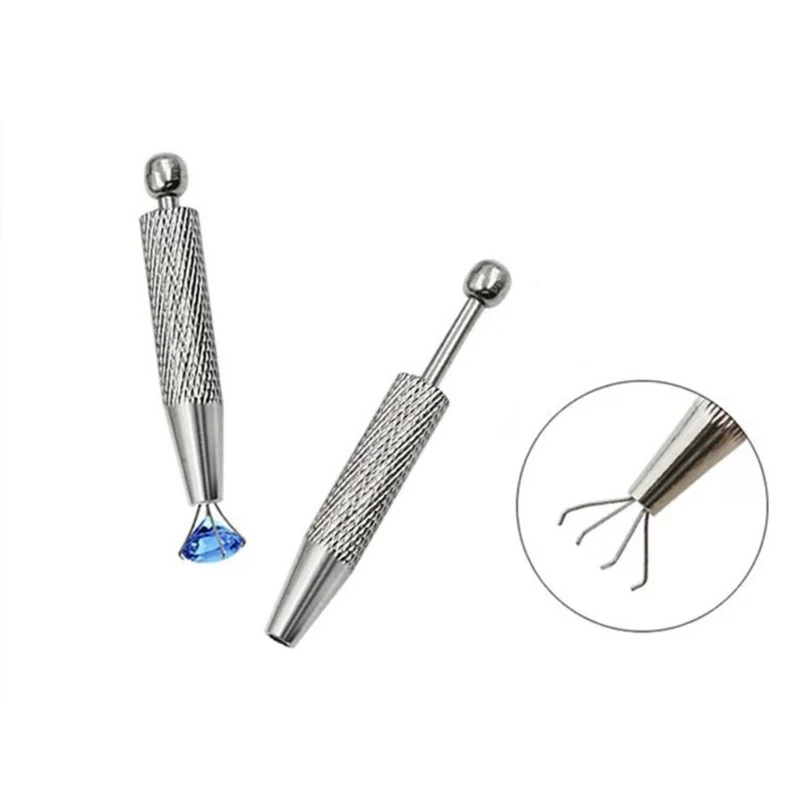 Bead Pick Up Tool Klemme Körper Piercings Zange 4 Klaue Zinke Pinzette Ball Fänger Halter Greif Zange Schmuck Machen Werkzeug