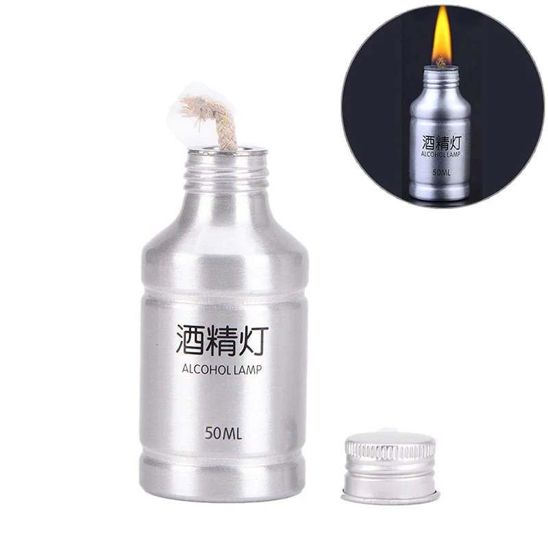 1PC 50ml Tragbare Alkohol Brenner Lampe Alkohol Flüssigkeit Öfen Für Outdoor Survival Camping Ohne Alkohol