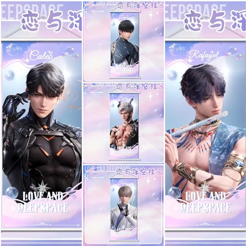 Gioco di moda Love and Deepspace Figure Poster Hangin Scroll Xavier Zayne Rafayel Ralayo Sylus Caleb regalo di compleanno