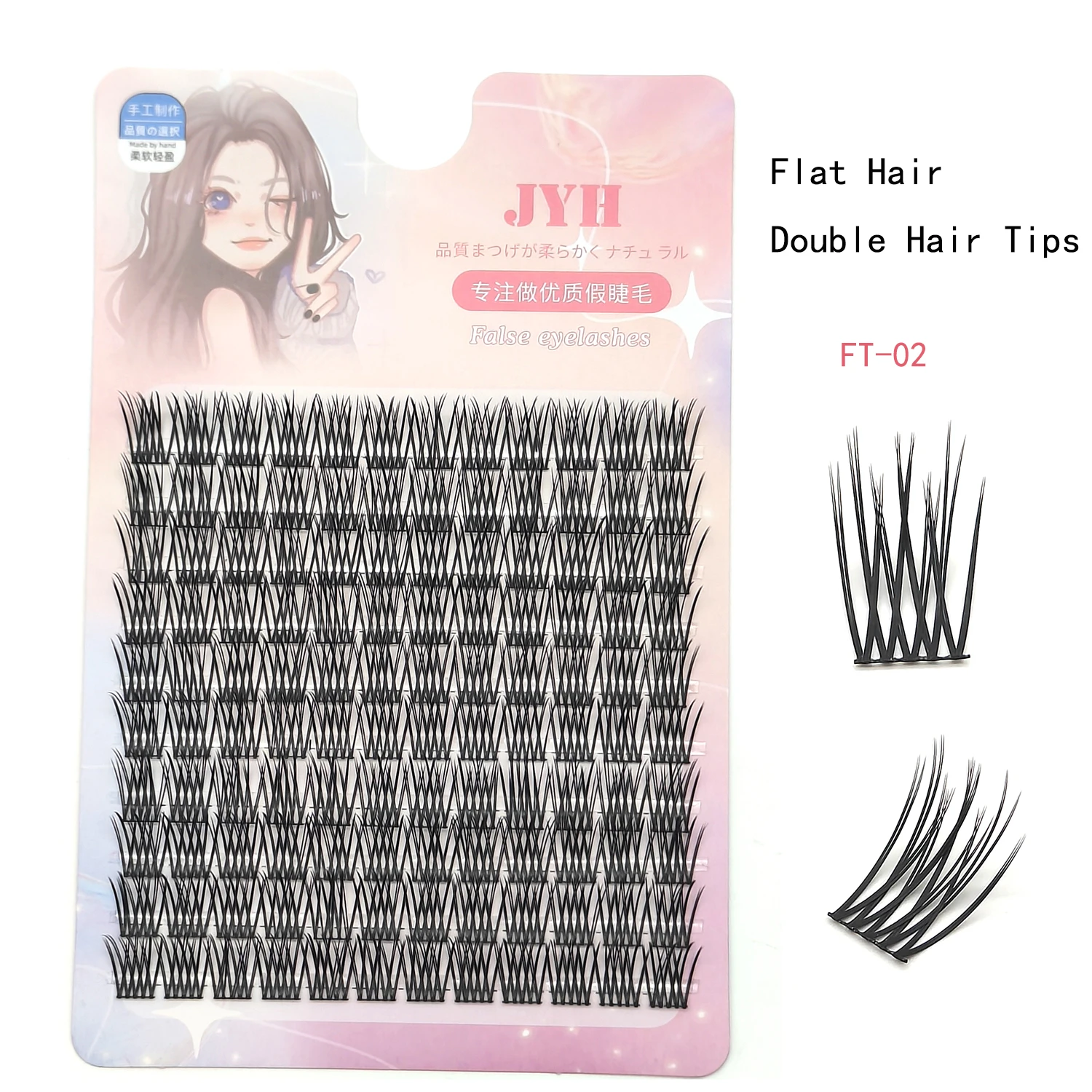 False Eyelash Extension DIY Lash String Fluffy Soft Natural Anime Lashes Easy to Operate Eyelashes Extension Bundle Makeup Tool