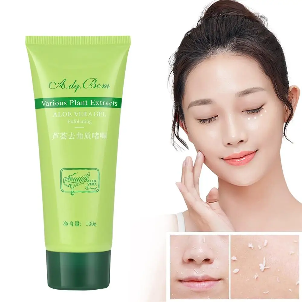 Aloe Peeling Gel Peeling Creme Schrumpfen Poren Körper peeling Aufhellen Körper Peeling für Frauen Haut aufhellung u5f5