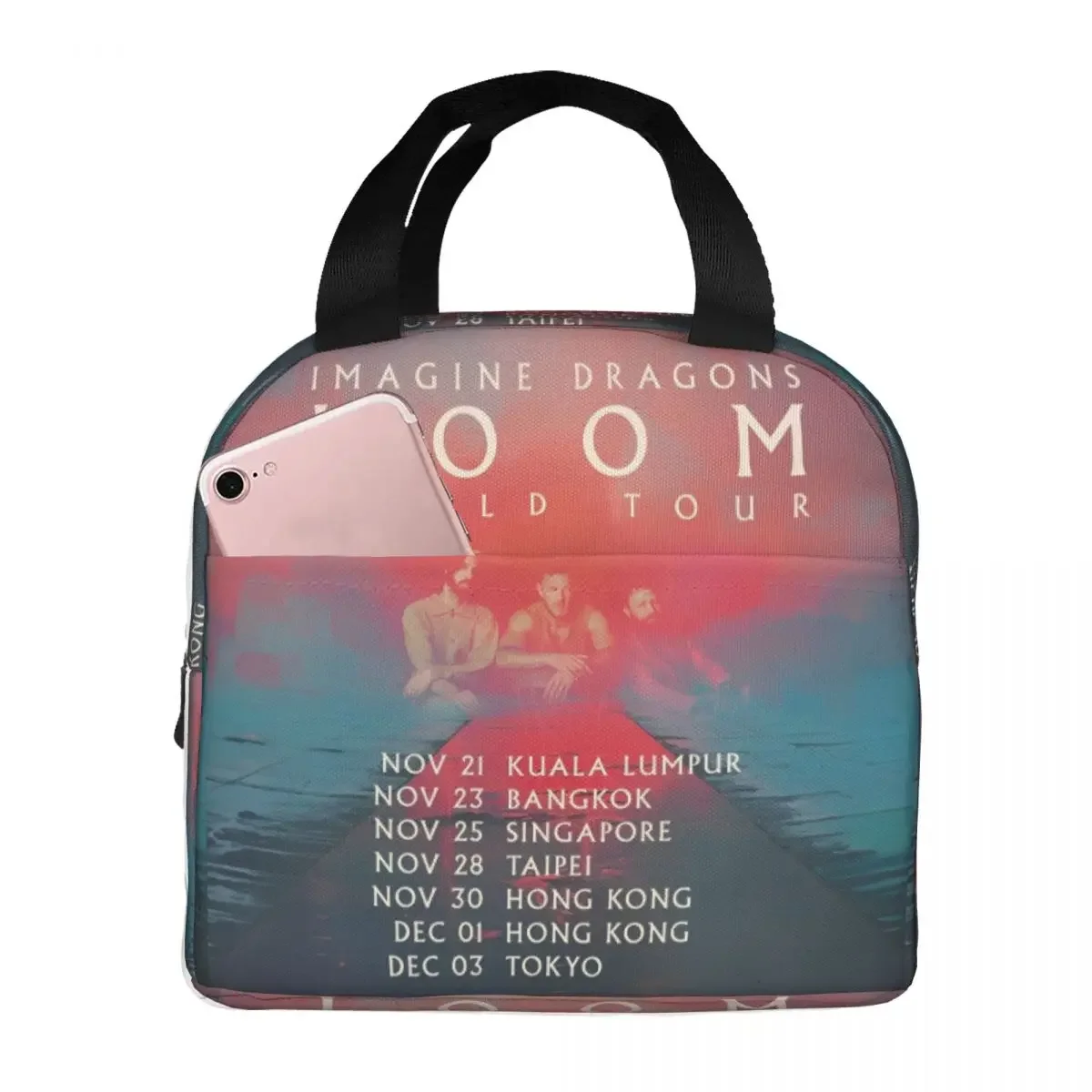 Loom Tour 2024 New Album Insulated Lunch Bag Thermal Bag Reusable Imagine Dragons Band Tote Lunch Box Bento Pouch College