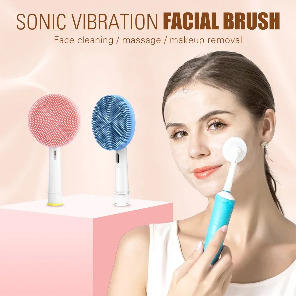 Toothbrush Handle Facial Massager Cleanser Brush Heads Massage For Face Facial Cleansing Brush Head Suitable For Electric