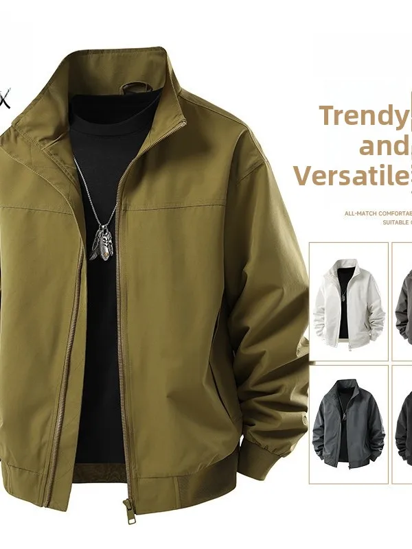 

Busin Sle, мужская куртка с воротником-стойкой, молодежная мода, осень-весна, новая брендовая рабочая одежда, повседневная верхняя одежда, теплый полиэстер