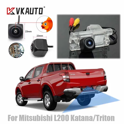 VKAUTO-cámara de visión trasera para coche Mitsubishi, accesorio para automóvil modelo L200, Triton, Katana, Strada, Sportero, Hunter, Strakar, bárbaro, con respaldo inverso