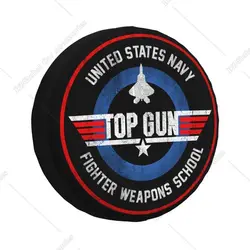 Custom Top Gun Maverick Fighter Weapons School Spare Tire Cover for Honda CRV 4WD 4x4 RV Car Wheel Protectors 14
