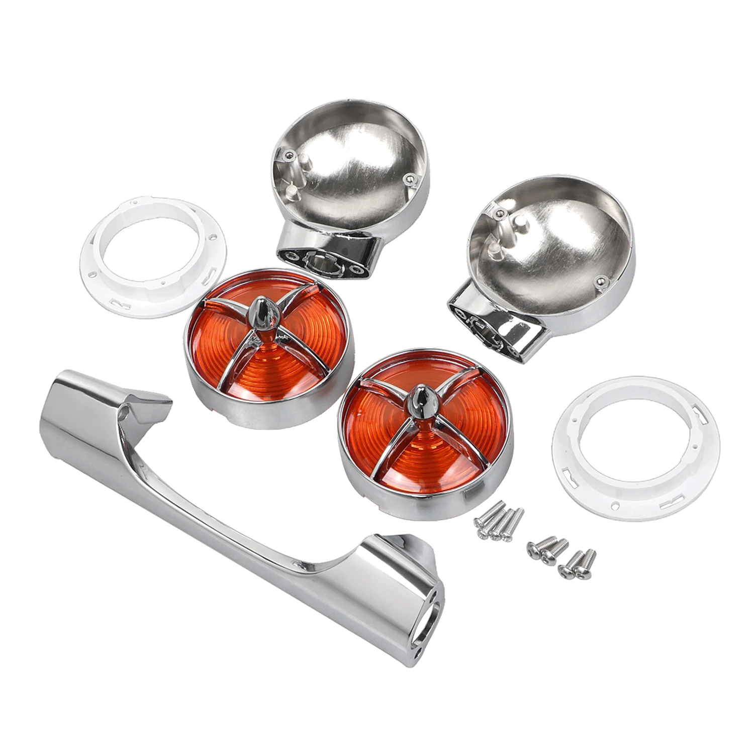 

8.25" For Harley Heritage Softail FLST FLSTC Electra Glide FLHTCU FLHTK Motorcycle Rear Turn Signal Light Bar Housing Lens Cover