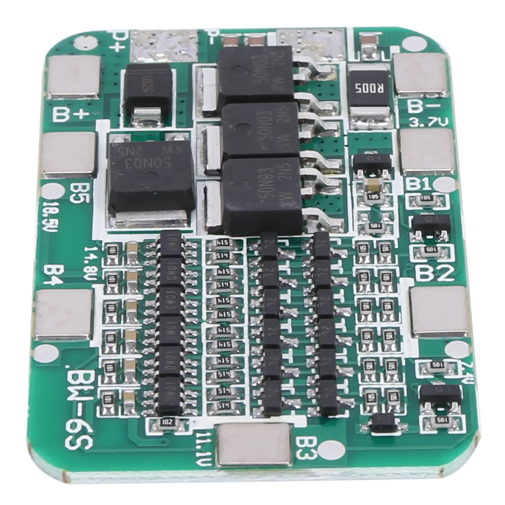 PCB BMS Carregador Protection Board, Li-Ion Lithium Battery Cell Module, Kit DIY, 6S, 15A, 24V, 6S
