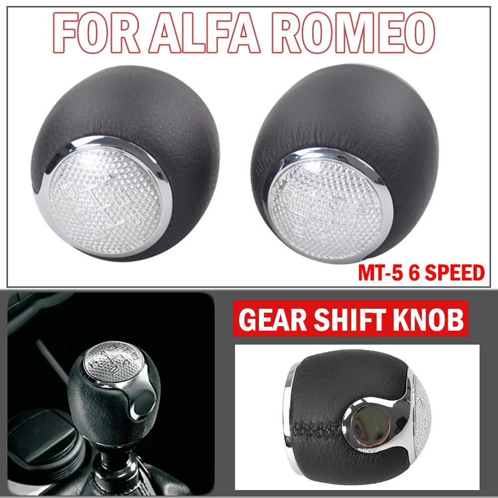 5/6 Speed Manual Car Gear Shift Knob Lever Head Fit for Alfa Romeo Mito 2008 -2016 Hight Quality Auto Parts