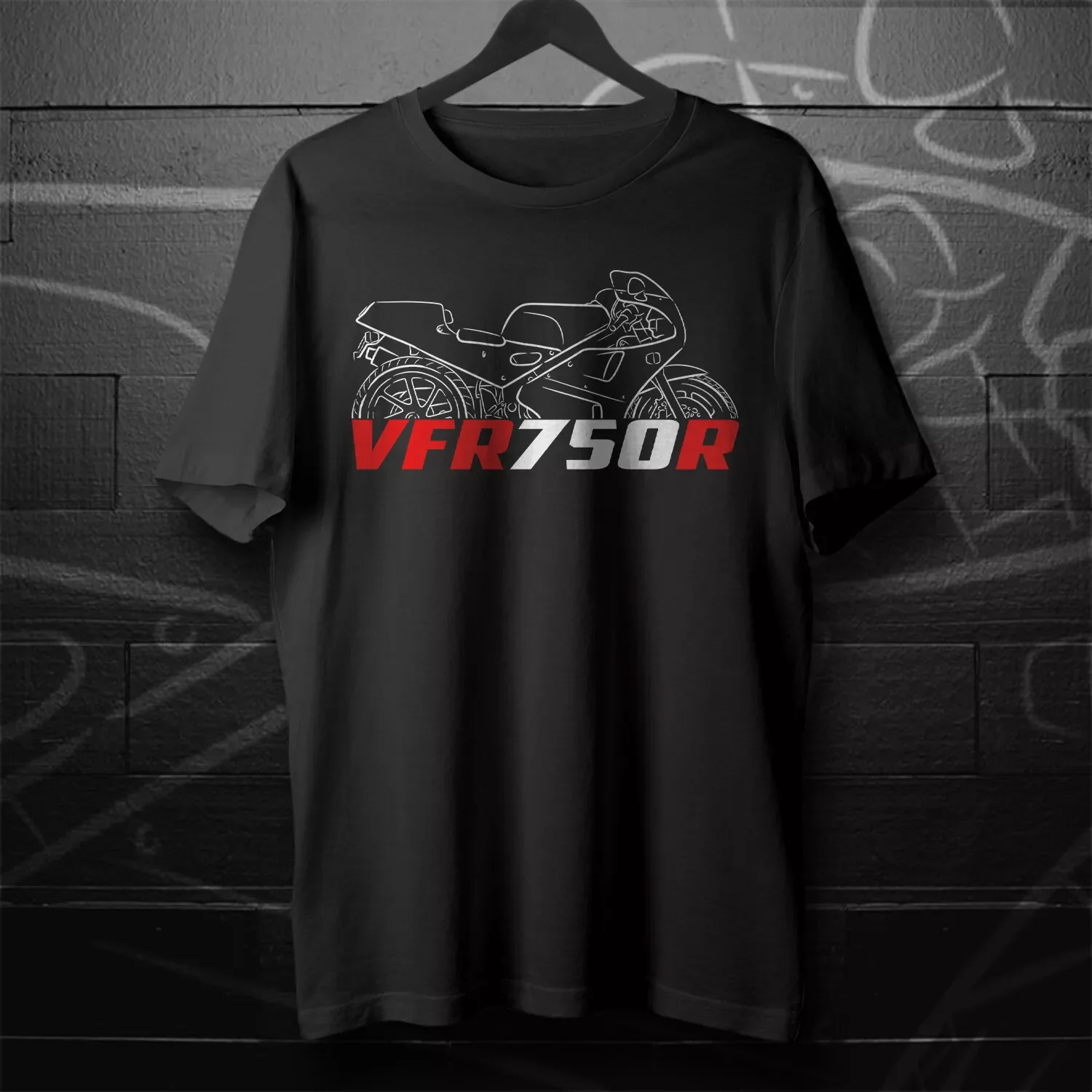 

RC30 (VFR750R) 1987-1990 Motorcycle T shirt Graphic Casual Summer Short Sleeves 100% Cotton Cool Tee