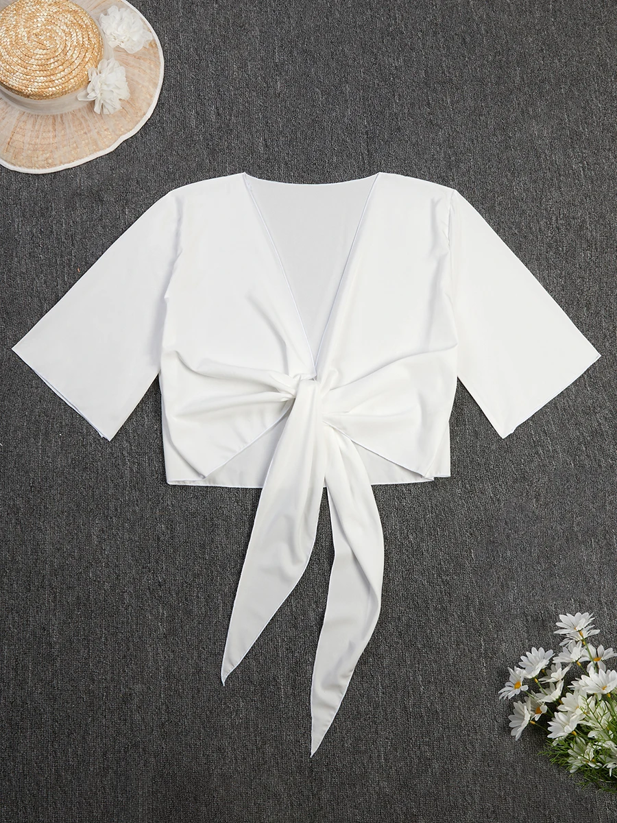 2025 Large Plus Size Solid Beach Cover Up Manica corta Costume intero Donna Costumi da bagno Costume da bagno femminile Beachwear Nuoto