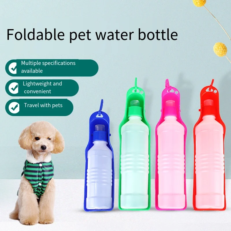 Bouteille d'Eau Pliante en Plastique pour Chien, Abreuvoir Portable, Animaux de Compagnie, Voyage en Plein Air, Filles pour Boire, 250ml