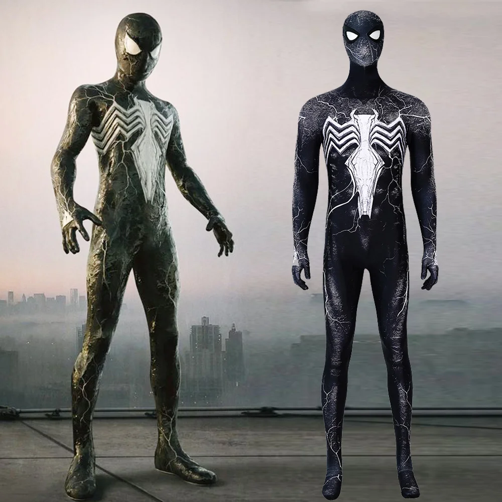 

Spider 2 Symbiote Cosplay Spiderman Costume Superhero 3D Printed Spandex Bodysuits Symbiote Spiderman Costume Halloween Outfits