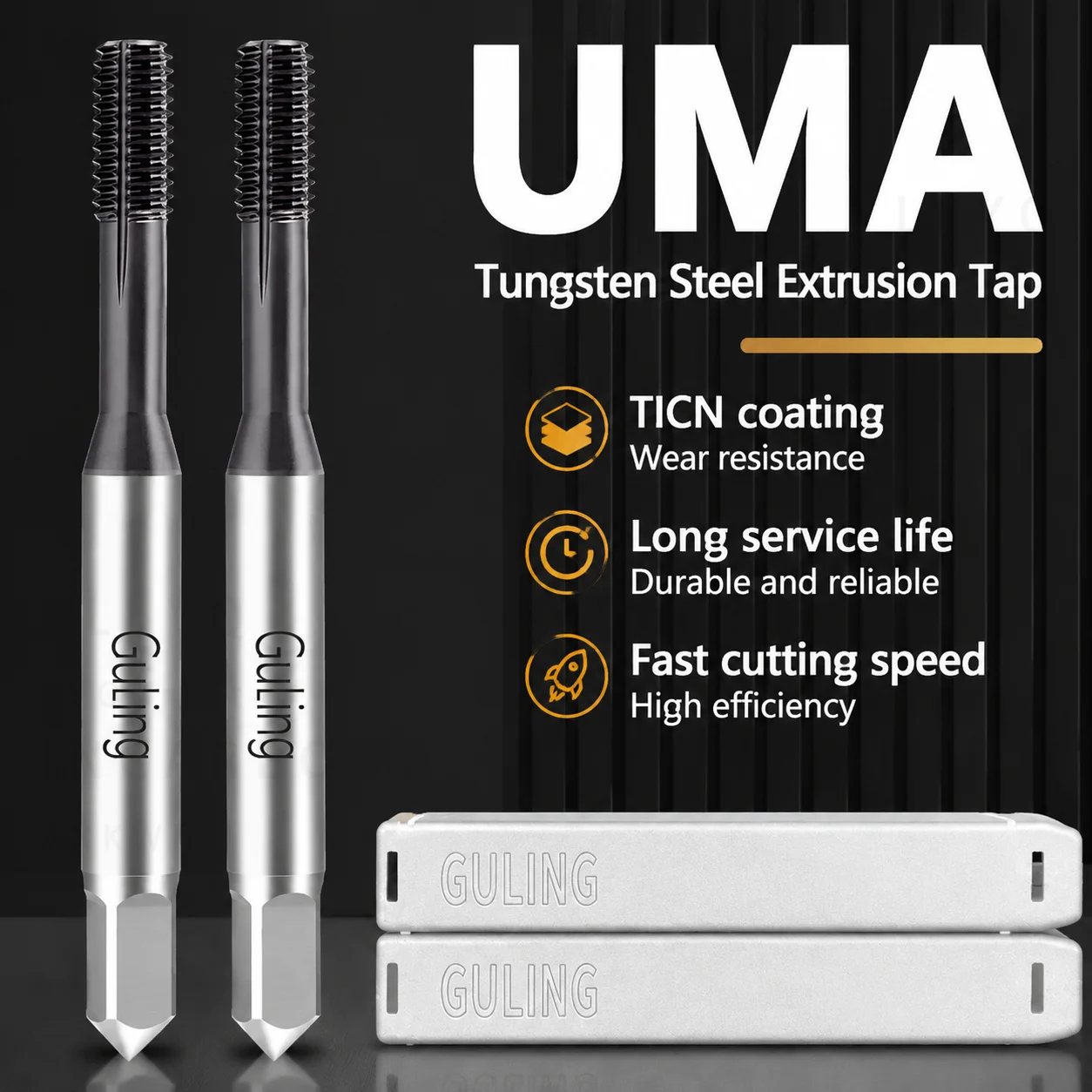 Long Shank Carbide Tap HT SP NRT JIS White TiCN Coated Spiral Flute Forming Roll Tap CNC Threading Tool