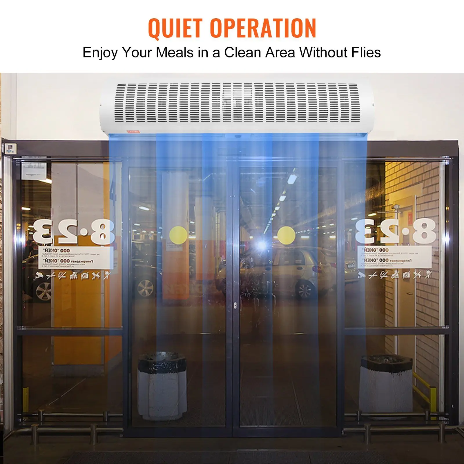 42 Inch Wall Mounted Air Curtain, 2 Speeds 1350CFM, Super Power Indoor Door Fan, Air Purifier