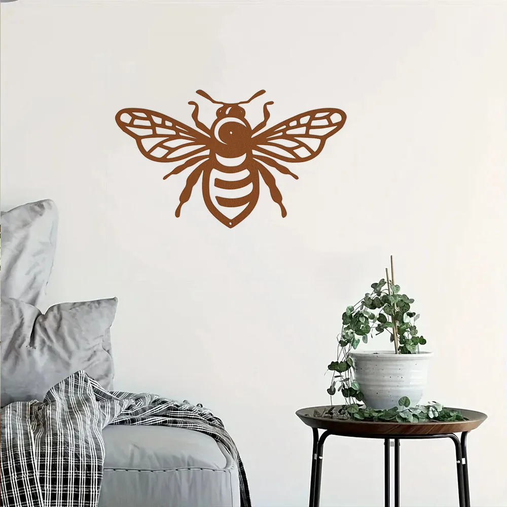 Enchanting Metal Honey Bee Wall Decor – Add Magic to Your Porch Garden. Captivating Art for Bee Lovers. Fabulous Gift.