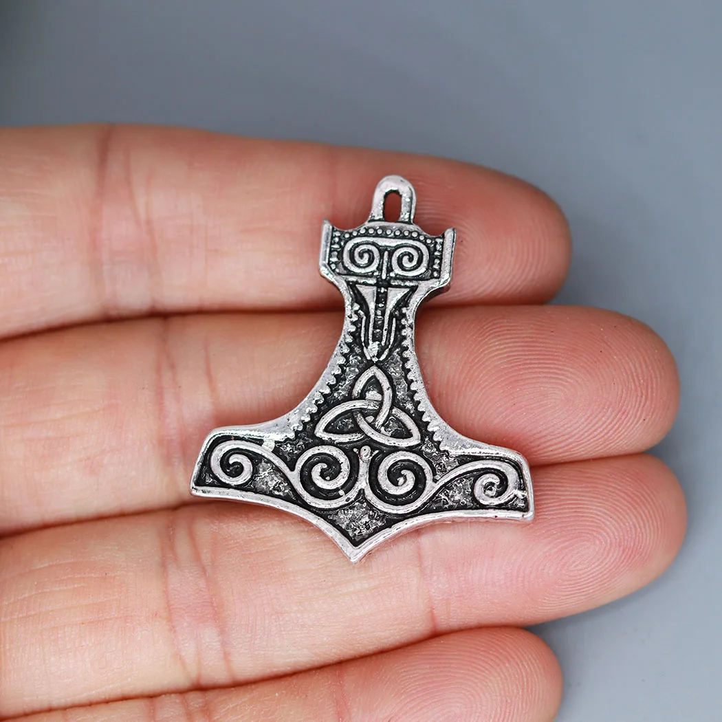 3pcs/Lot Viking Battle Axe Celtic Charm Engrave Pendant for DIY Metal Necklace Earrings Keychain Jewelry Making Bulk Accessories