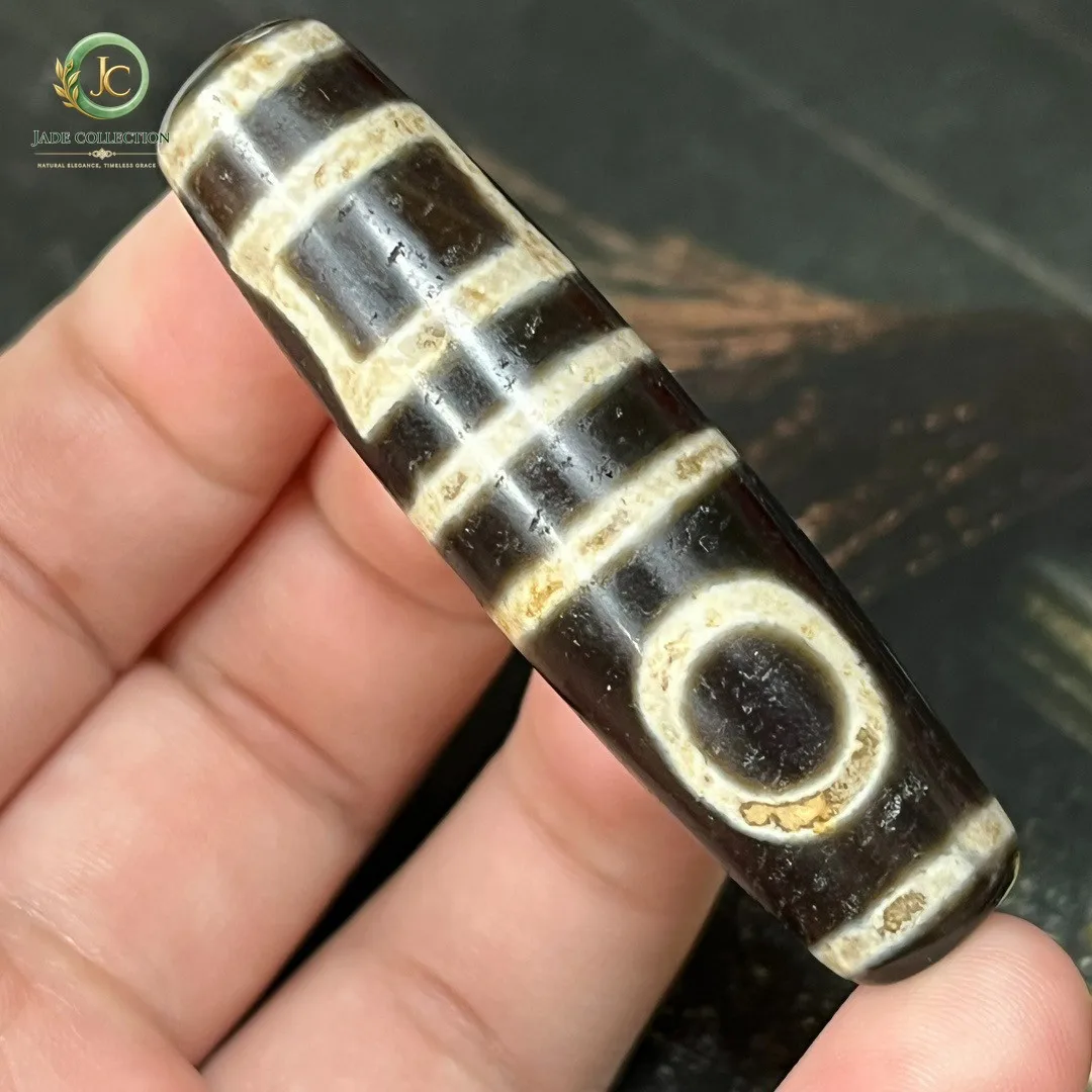 Magic Tibetan Old Agate DZi *Heaven Earth* Bead Amulet pendant 56mm Z0416