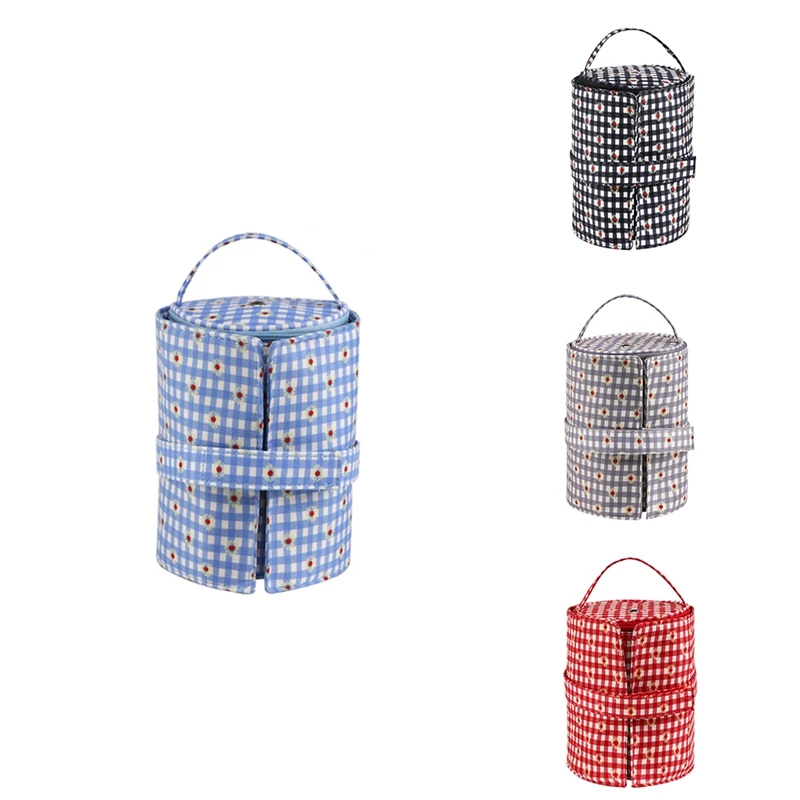 

Small Yarn Storage Bag Portable Knitted Wool Bags Foldable Cerchet Hooks Bags For Sewing Tools Accessories Gift