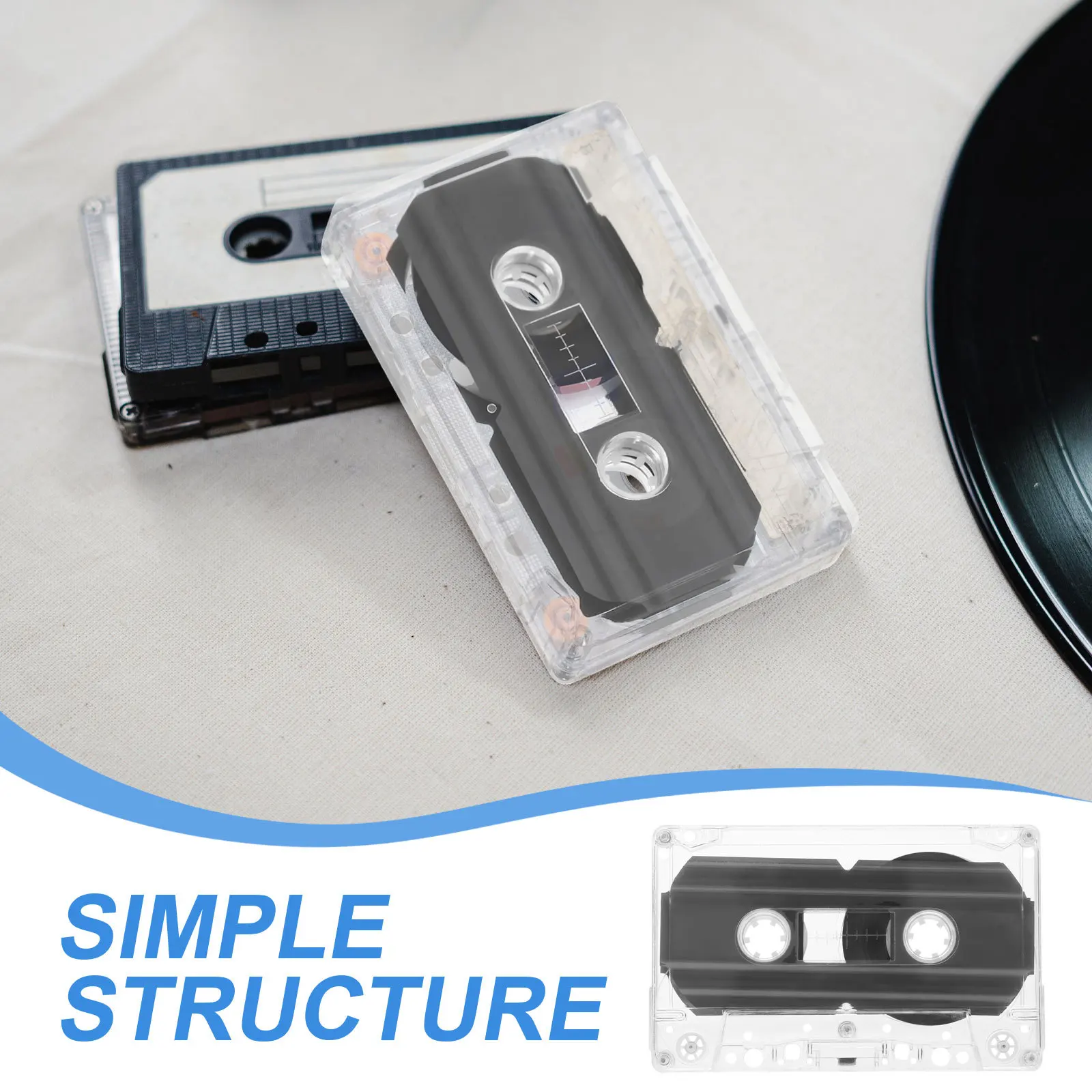 6 pcs Blank Cassette Tapes 60-Minute Recordable Audio Tape For Digital Recorders Durable Empty Cassette Storage Portable Audio
