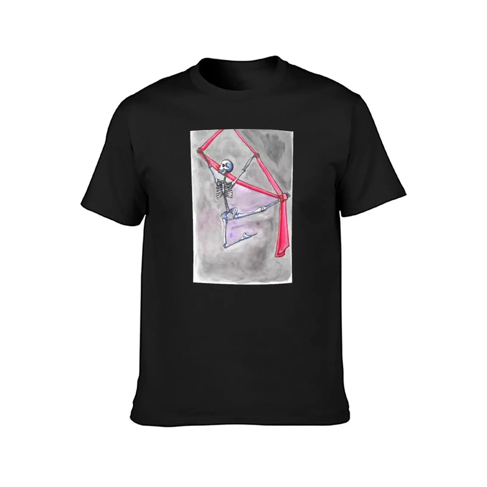 Aerial Silks Skeleton T-Shirt Aesthetic clothing heavyweights customs men clothing