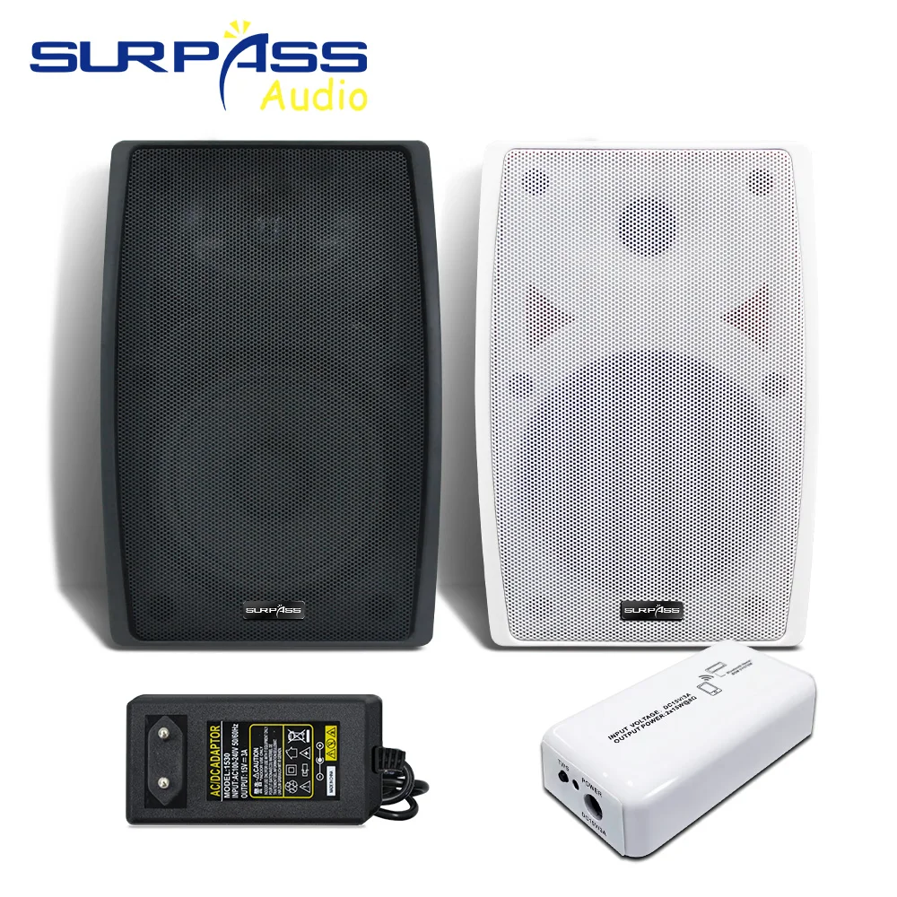 Smart Home Audio Mini Bluetooth Audio Amplifier Wall Mounted Speaker Home Background Music System Set for Indoor Apartment Store