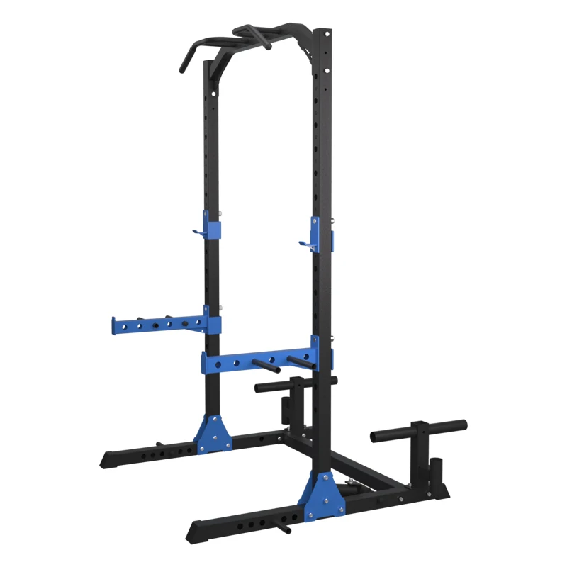 Half Power Rack with Safety Arms Home Gym Landmine & Squat Strength Training Machine