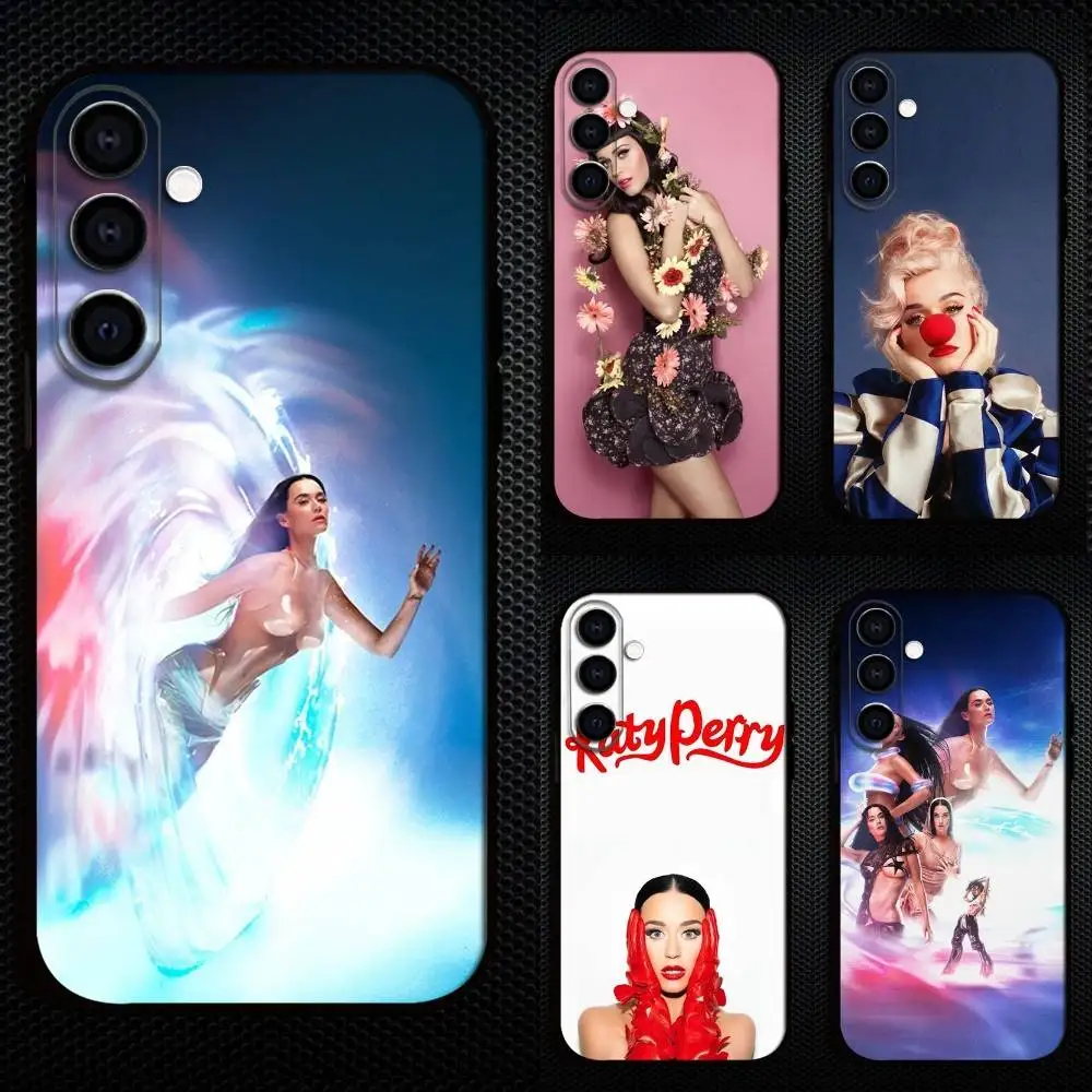 Funda de teléfono K-Katy P-Perry Singer para Samsung Galaxy A73,A72,A71,A70,A53,A52,A51, otras fundas negras suaves