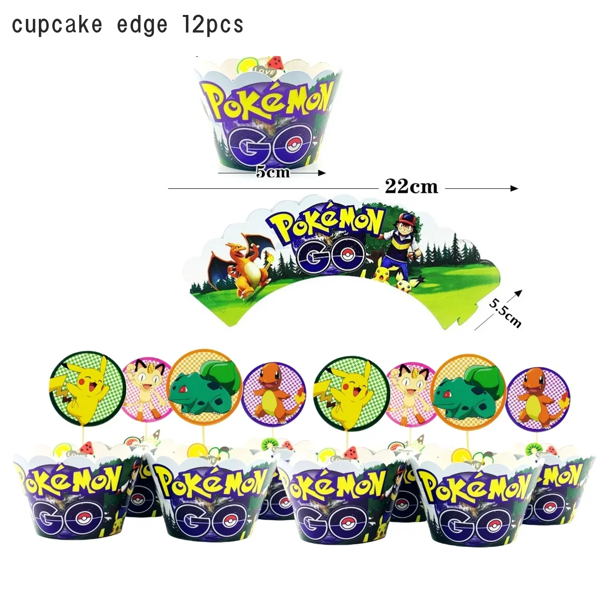 Pokemon Verjaardagsfeestje Decoraties Serviesgoed Tafelkleed Pikachu Cake Topper Baby Shower Kids Party Benodigdheden Speelgoed Voor Jongen