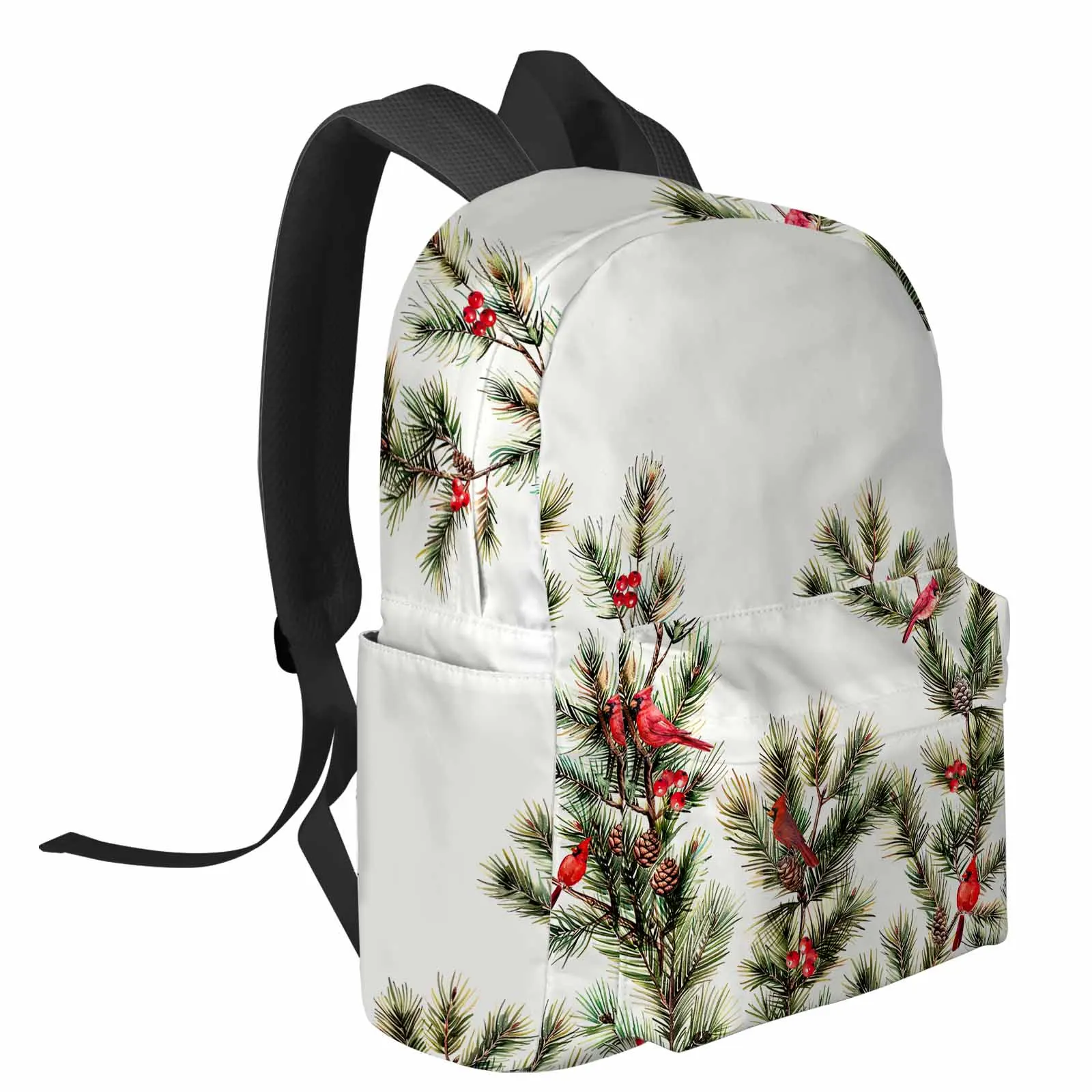 Christmas Pine Needle Jam Backpack School Bags for Teenagers Students Laptop Bag Women's Casual Travel Backpack