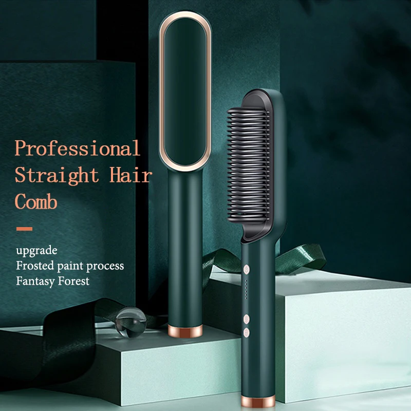 Hair Curler Multi-speed New Hair Straightener Electric Straightening Comb Curling Iron Hair brush Hot Comb Anti-scalding Ceramic