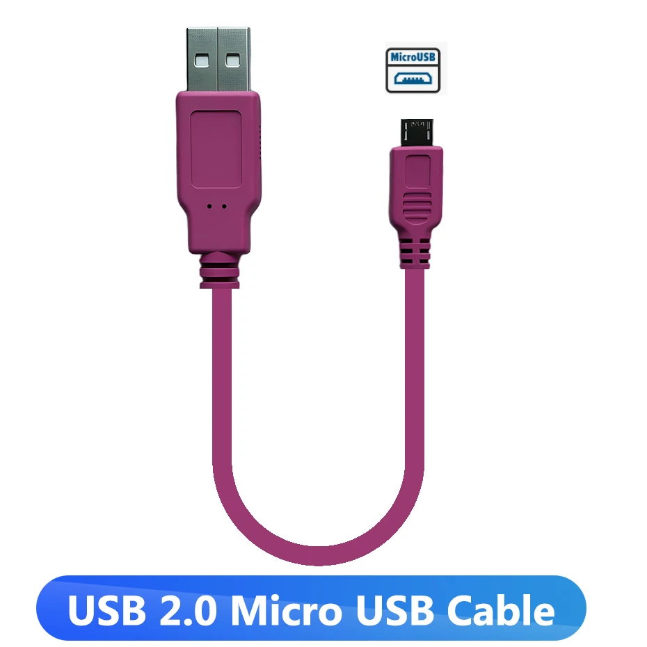 Short Micro USB Cable USB 2.0 A to Micro B Power Sync Data Cable for Mobiles PS4 Pro Controller Micro USB Charger Data Cable