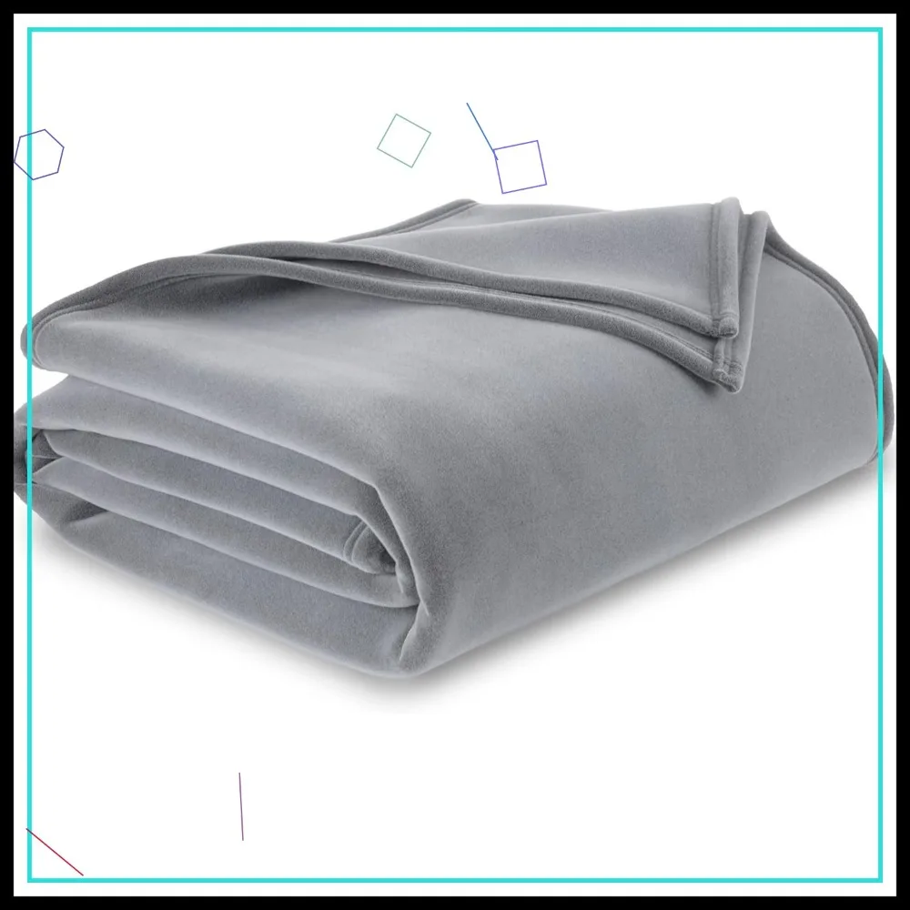 

Machine Washable Soft Cozy Warm Thermal Durable Pet Friendly All Seasons Layering Bed Sofa Blankets, Full Queen, Grey