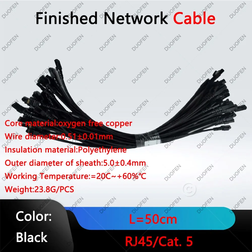 Cat.5+ finished network cable， with RJ45 connectors at both ends, for signal connection between LED receiving cards