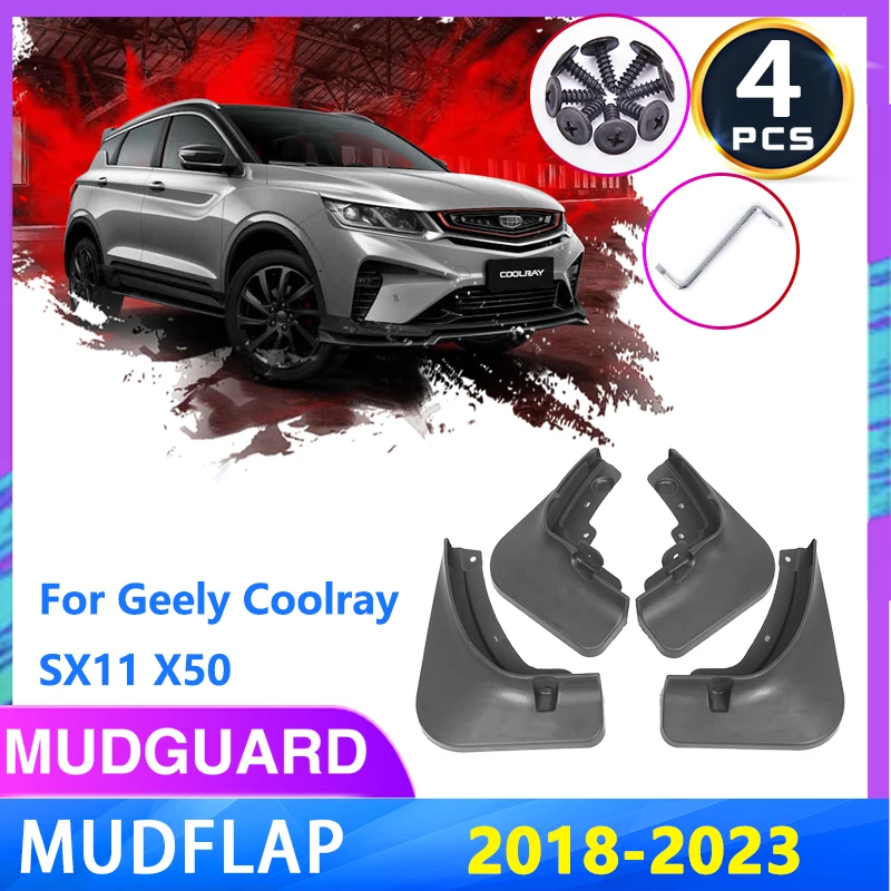 Car Mudguards For Geely Coolray SX11 Proton X50 2018~2023 Mudflap Fender Mud Flaps Guard Splash Front Rear Wheel Accessories