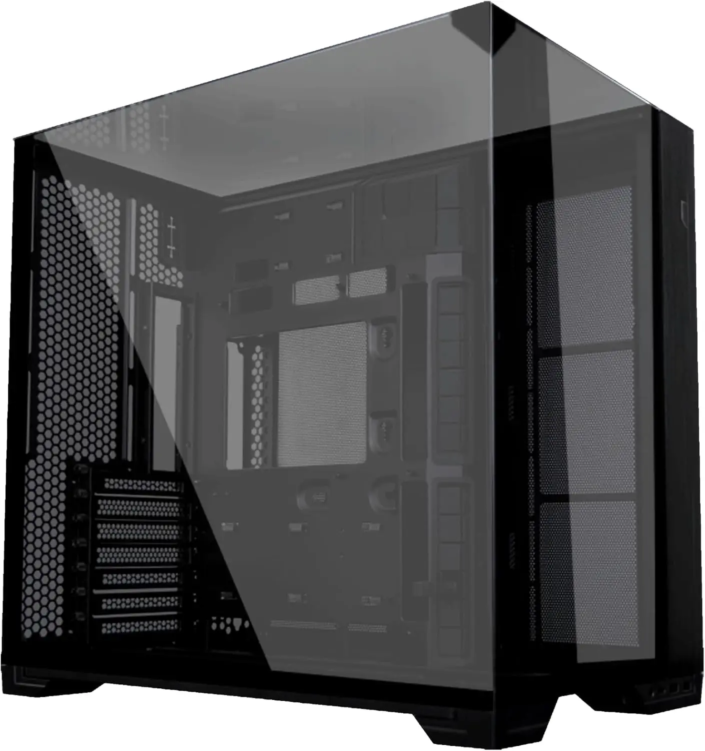 

Компактный корпус для ПК формата ATX Mid Tower с закаленным стеклом, поддержкой подключения сзади, черный стальной дизайн