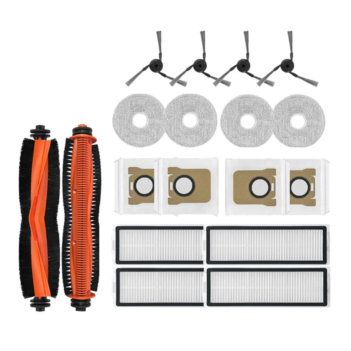 

18 шт. основная боковая щетка HEPA-фильтр, тканевый мешок для пыли для пылесоса 5 Pro/OV21CN, запчасти для пылесоса
