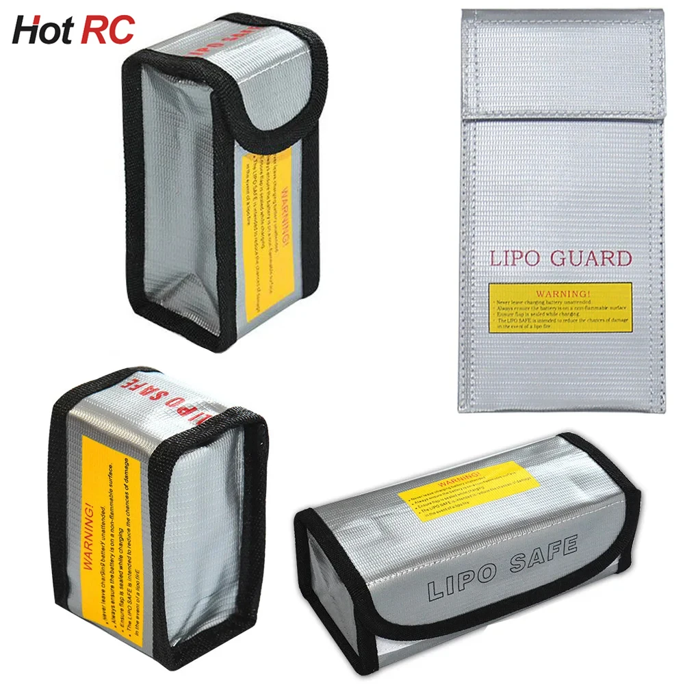 

RC LiPo Battery Safety Bag Safe Guard Charge Sack Fireproof & Waterproof Explosion-proof 90*64*50MM