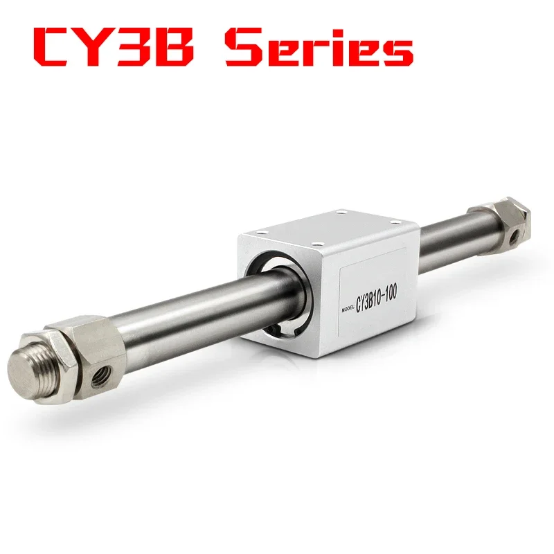 HLH CY3B20 Magnetical Coupling Rodless Cylinder High Pressure Aluminum Alloy Long Stroke Rodless Air Cylinder CY3B20TF-200 CY3B