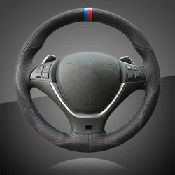 Auto Braid On The Steering Wheel Cover for BMW E70 X5 2008-2013 E71 X6 2008-2014 Interior Accessories Car Steering Wheel Cover