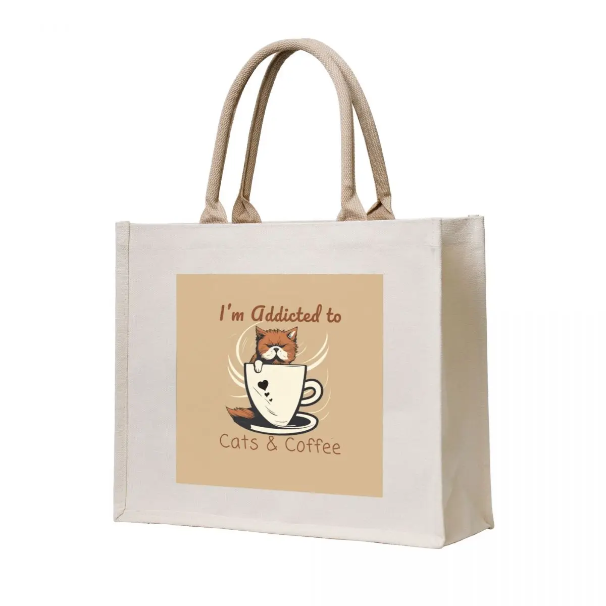 

Kawaii Cat in a Coffee Mug: Purrfectly Cozy and Cute Tote Bag the tote bag Canvas bag for women Handbags Woman shopper