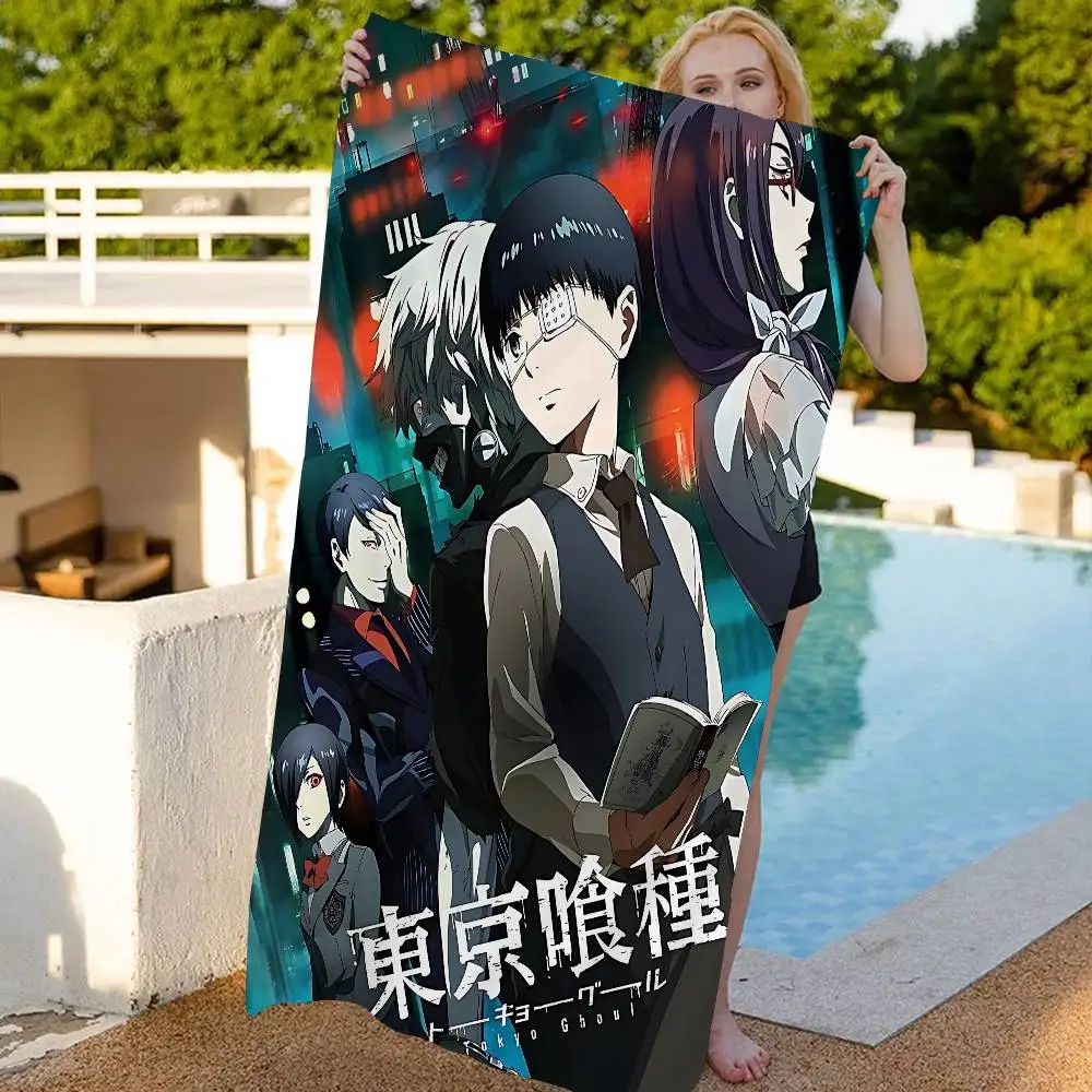 T-Tokyo G-Ghoul Classic anime games Microfiber Beach Towel Absorbent Quick dry Soft Yoga Swimming Resort Mountain Climbing Towel