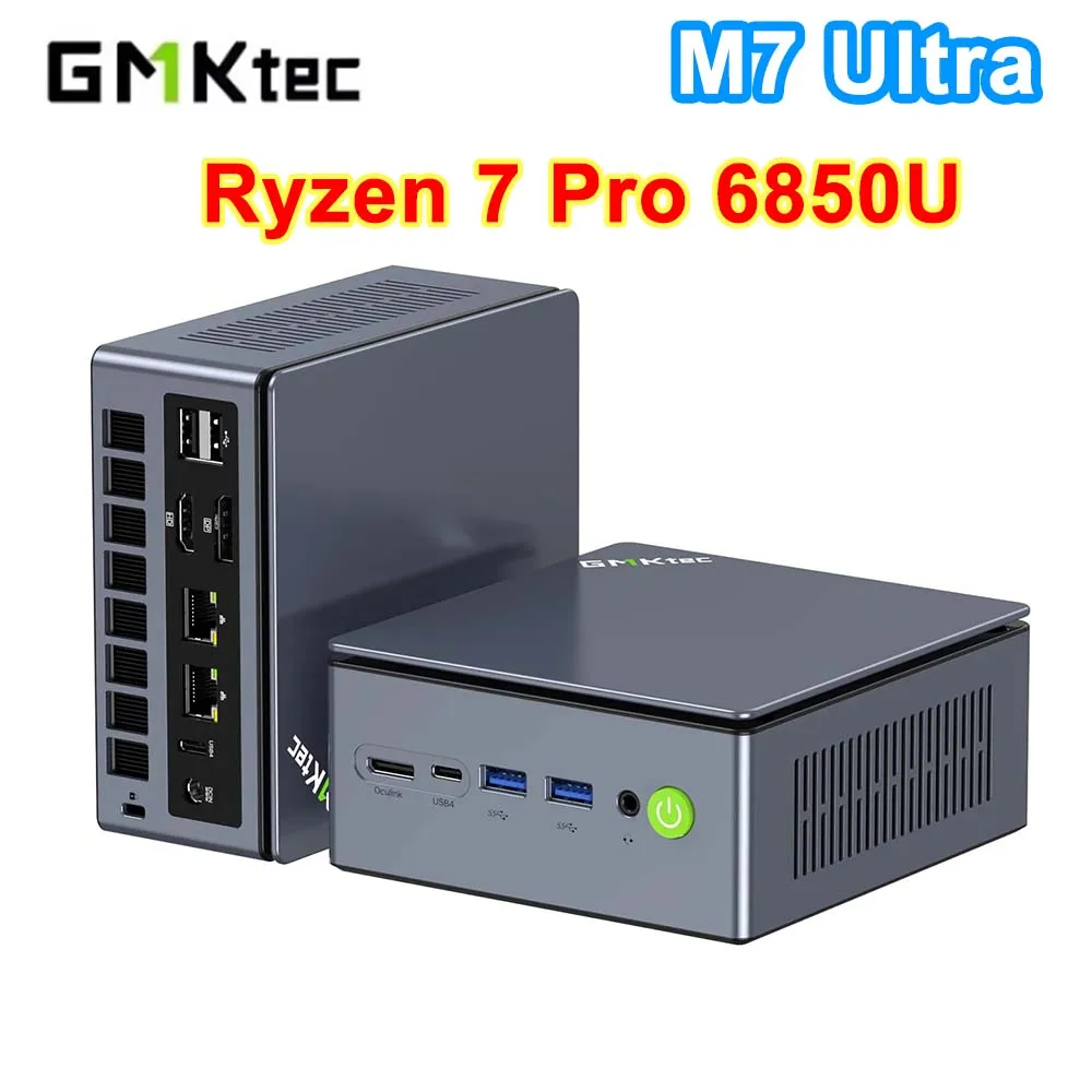 كمبيوتر ألعاب GMKtec NucBox M7 Ultra Mini AMD Ryzen 7 PRO 6850U Windows 11 Pro DDR5 32GB 1TB SSD WFi6 BT5.2 RJ45*2 2.5G LAN #1