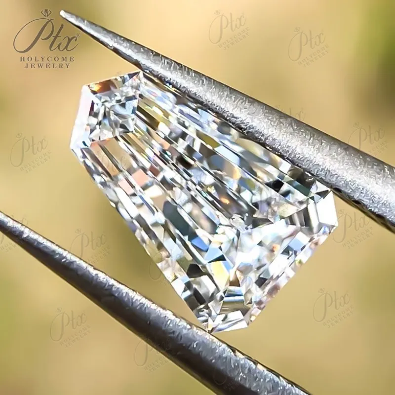 ptx 1.05ct Bullet Shape VS1 Lab Grown Diamond E Color Loose Gemstone IGI Certificate CVD HPHT Jewelry Raw Material Making Charms