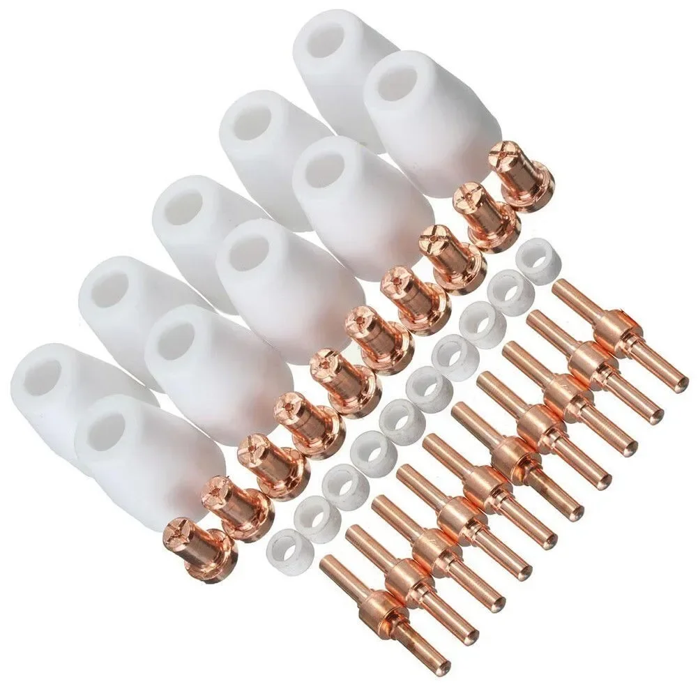 

40-Piece Plasma Consumables Kit for Cutting Torch Electrode Shield Parts
